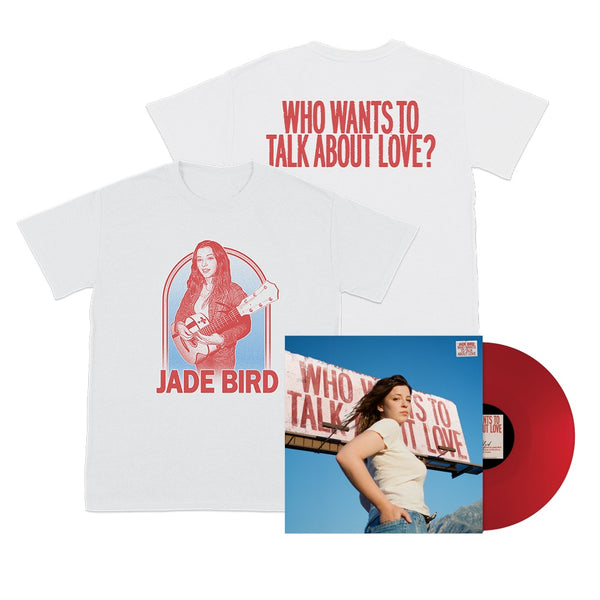 WHO WANTS TO TALK ABOUT LOVE? - Red Vinyl + T-Shirt